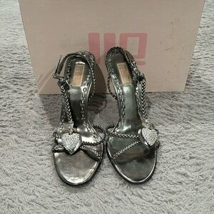 JLo Pewter Heels Size 7.5